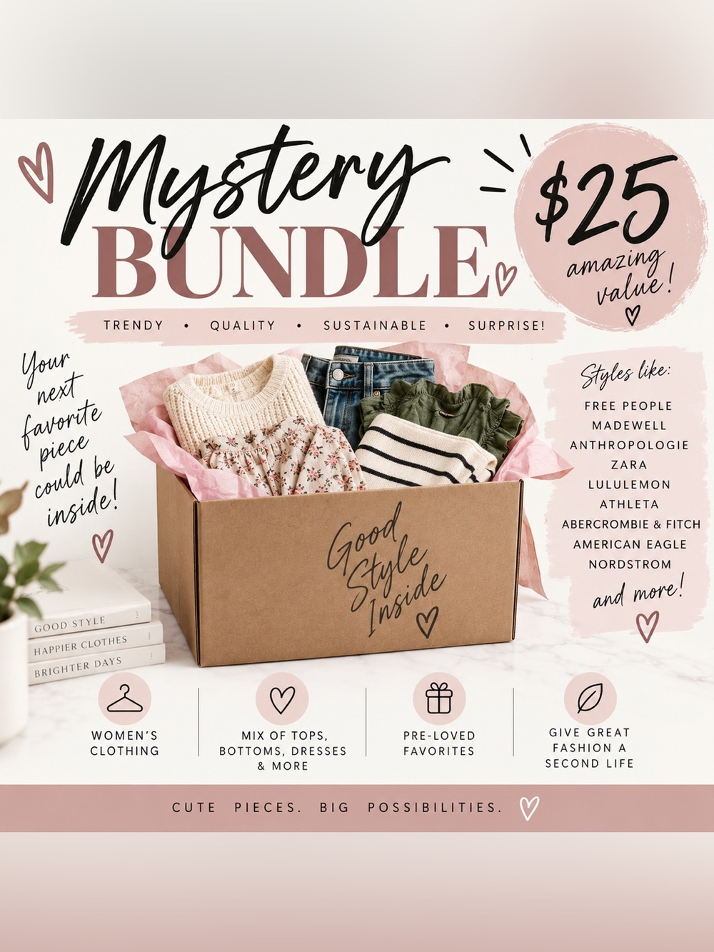 Madewell Women's Mystery Bundle — Pink & Brown